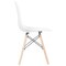 Fabulaxe Plastic DSW Shell Dining Chair with Solid Beech Wooden Dowel Eiffel Legs, White QI003746.WT - alternate 9